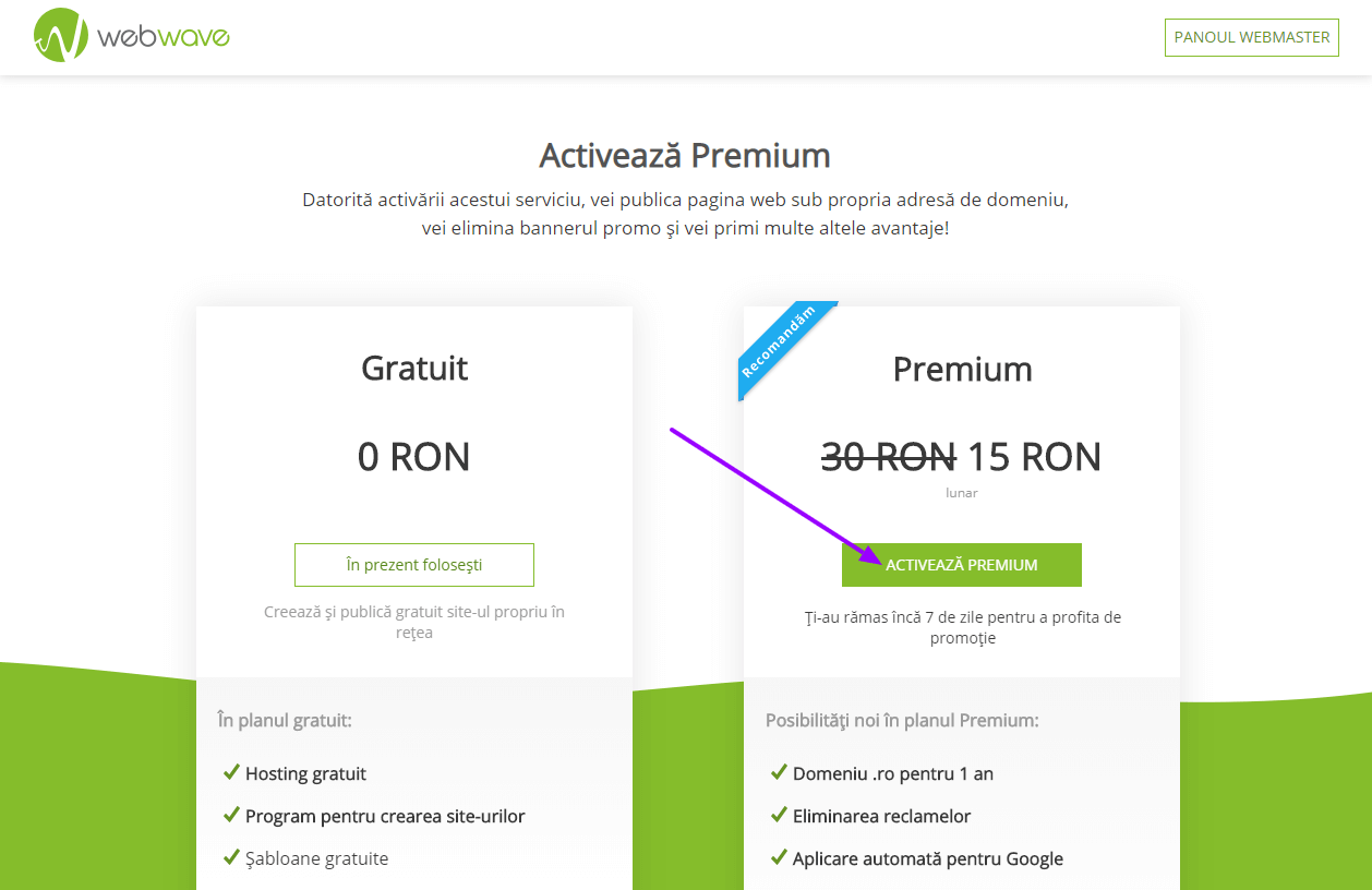 cum se creează un site web cu opțiuni